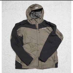 Helly Hansen Full Zip Brown/Tan/Khaki Raincoat Men Size XL